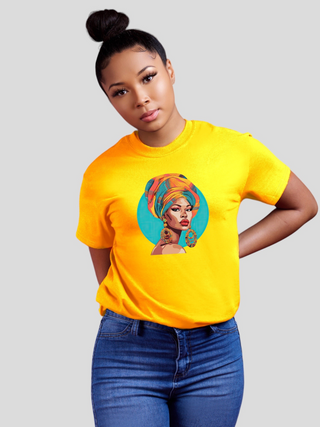 Yellow West African Woman “Sanfa” T-shirt