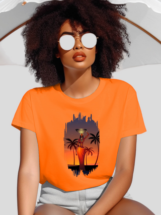 Orange Tribal Woman "Sanfa" T-shirt