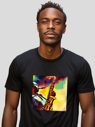 Black Saxophone “Sanfa” T-shirt