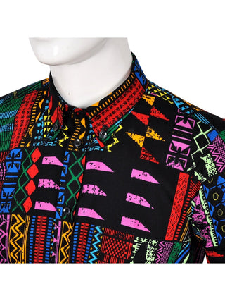 Rise Patchwork African Print Shirt