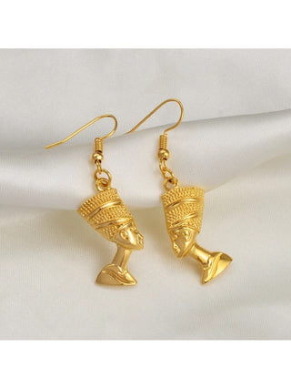 Queen Nefertiti 18ct Gold Plated Earrings